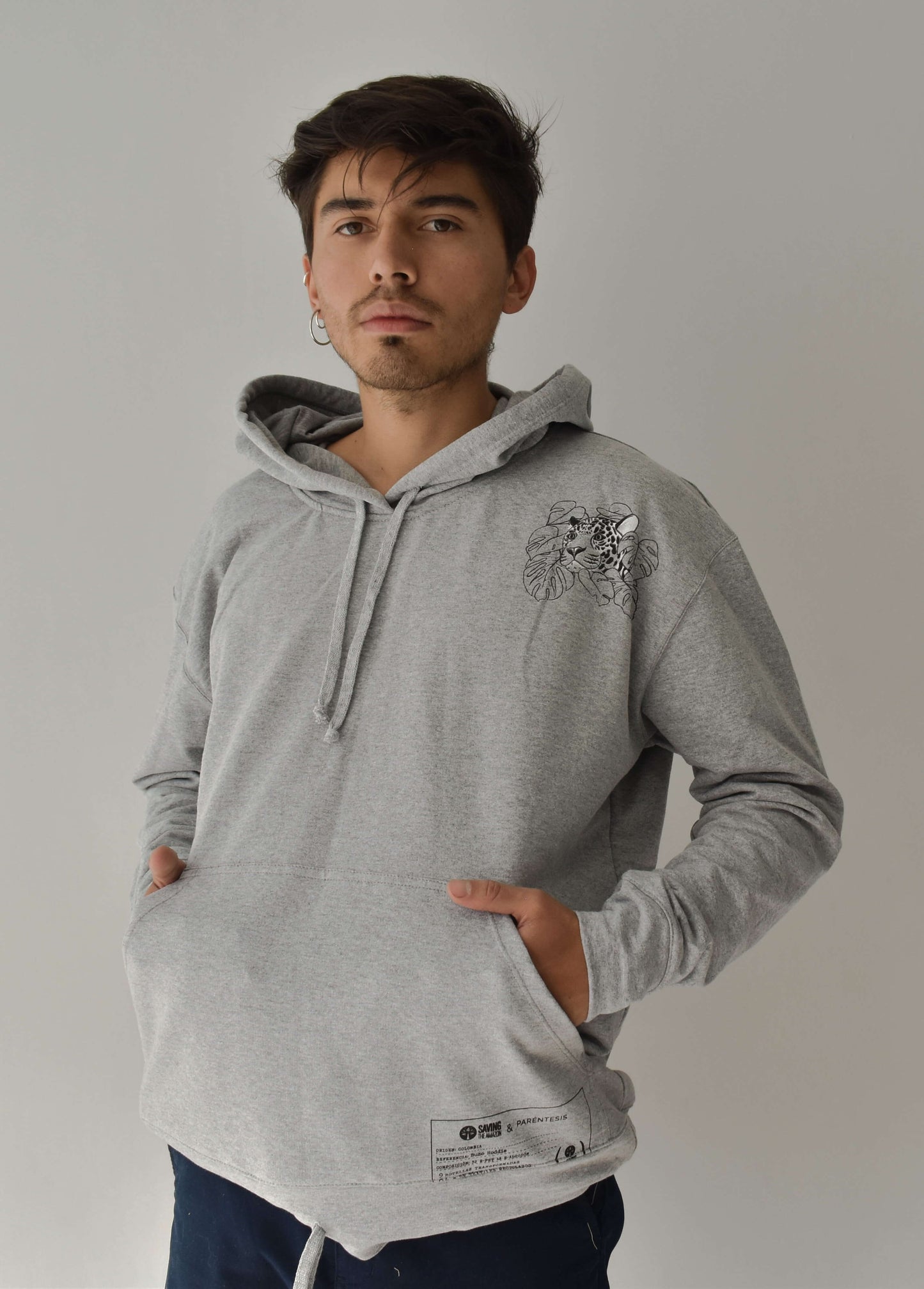 Hoodie Jaguar algodón y PET reciclado